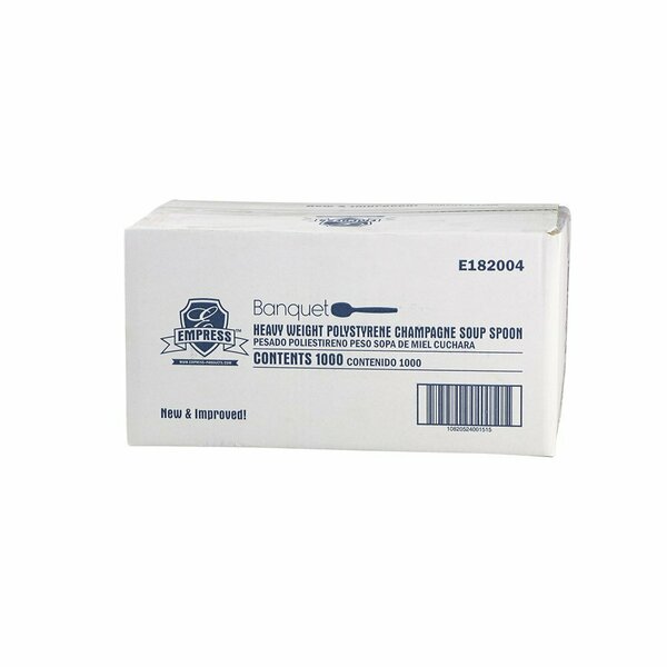 Empress Heavy Weight Soupspoon Polystyrene Champagne Dense Pack, 1000PK E182004